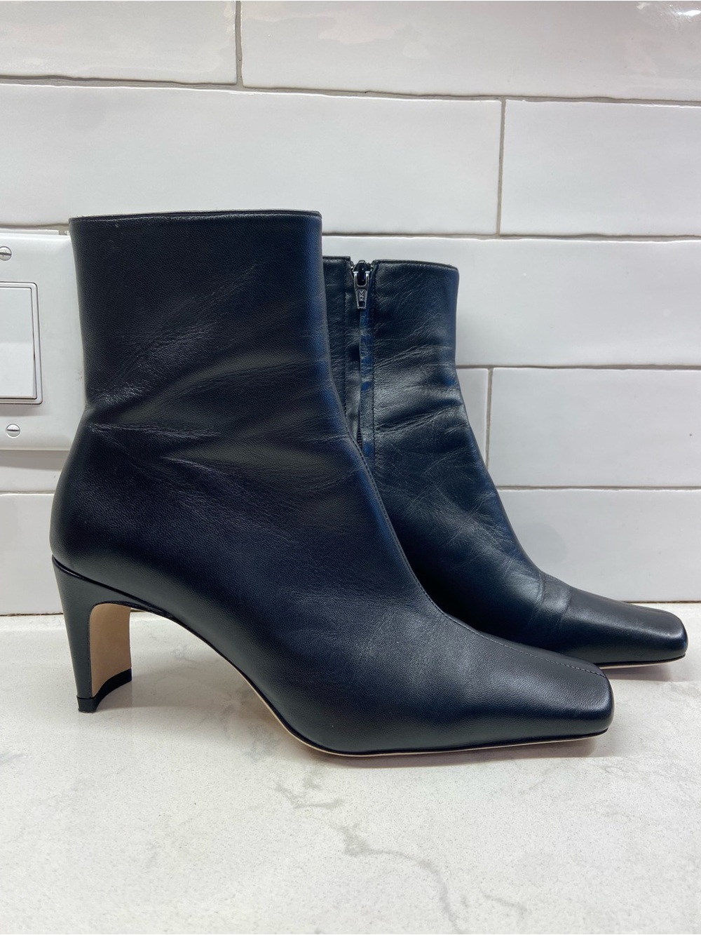STAUD leather ankle boots